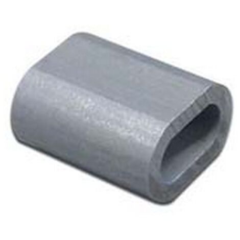 100PZ MORSETTO ALLUMINO MM.4 PER NYOFIL - mm.4