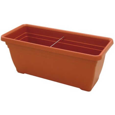 Fioriera Svasata H Potter In Acciaio Con Finitura Rame Anticato, Lunga 91,4 Cm Per Davanzali E Balconi
