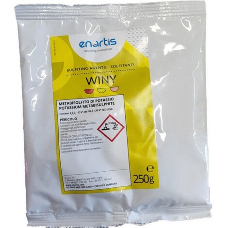 1PZ METABISOLFITO POTASSIO WINY  gr. 250