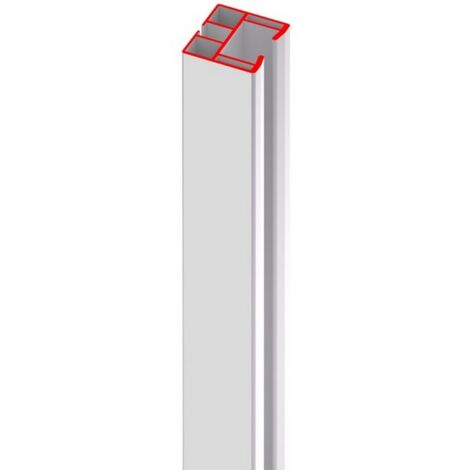 1PZ BINARIO SCORRIMENTO PER PORTA A SOFFIETTO MONICA col. Bianco cm. 180