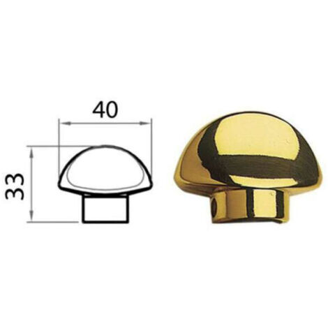 Ghidini POMOLO PER CILINDRO foro Ø mm.8 Oro Lucido