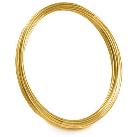 BENECREAT 6 Gauge 16 piedi mezzo tondo Filo d'ottone 4mm di larghezza gioielli perline filo piatto oro filo di rame per artigianato che fanno forniture