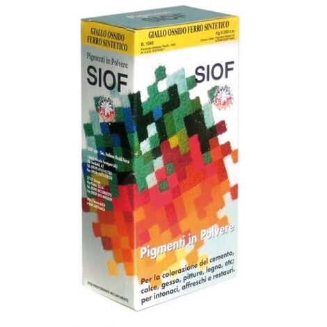 Ossido in polvere gr. 500 col. giallo fiore (12 pezzi) -