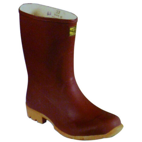 LEMIGO Stivali In Gomma Corti Rossi – Donna, 41 EU, PVC Impermeabile, Suola Antiscivolo