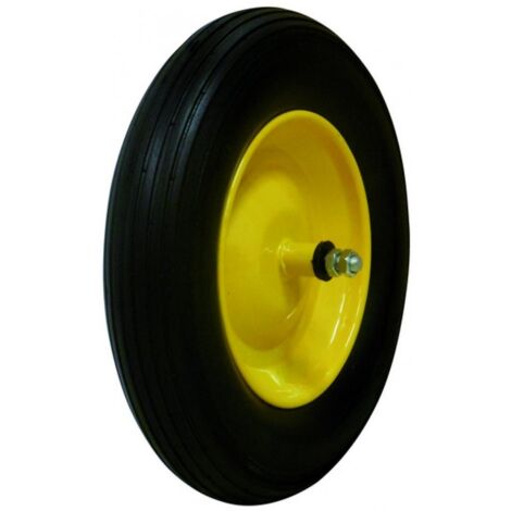 RUOTA PIENA PER CARRIOLA Ø mm. 350x80 CERCHIONE IN ACCIAIO