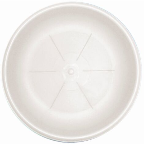 Sottovaso Valencia In Plastica 30 Cm, Bianco, Per Piante Da Interno Ed Esterno, Resistente UV - 3