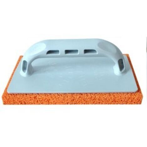 FRATTAZZO IN GOMMA MANICO IN PLASTICA Col. Arancio (a grana grossa) cm. 14x22 IDROWEB