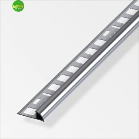 5PZ PROFILO AD ANGOLO JOLLY ALLUMINIO Argento Cromato mm. 10x2,5 mt. (1/2)