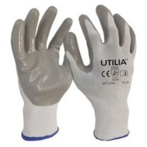 12PAIA GUANTI IN NITRILE/NYLON Col. Grigio tg.10