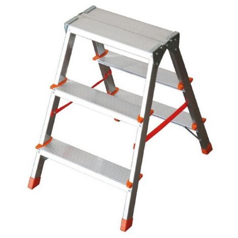 1PZ SGABELLO IN ALLUMINIO FILO doppia salita 3 gradini