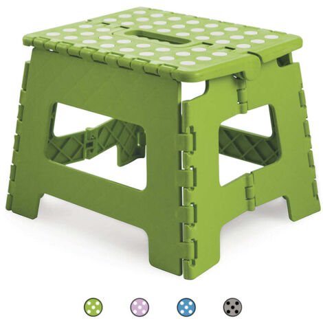 1PZ SGABELLO PIEGHEVOLE IN PLASTICA cm. 28x24x21,5 h col. Assortiti (1/5)