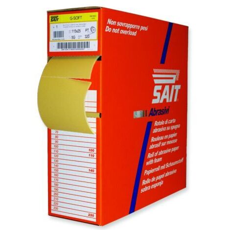 1ROTOLO CARTA ABRASIVA RI-SAITAC-SOF 5G mm. 115x25 mt. grana 220