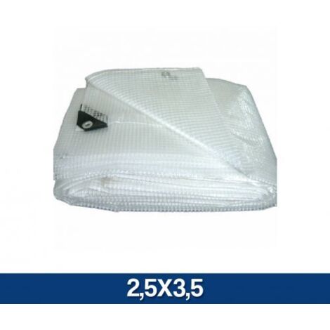 1PZ TELO RETINATO MULTIUSO IN PVC Col. Bianco mt. 2,5x3,5