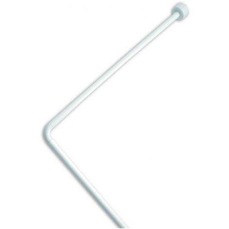 Telaio Angolare per Tende Doccia in Blister Col. Bianco cm. 80X80