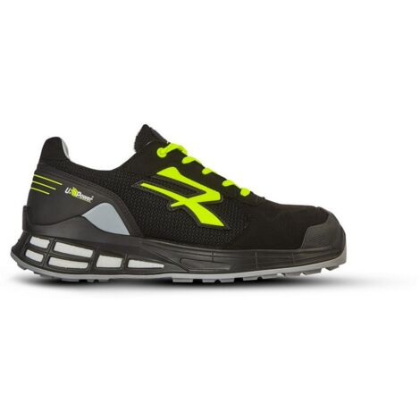 Scarpe Antinfortunistiche Reis - Colore Nero/Rosso, Puntale In Acciaio 200J, Suola Doppio Poliuretano, Pelle Bovina, Fodera In Pelliccia