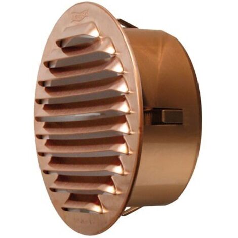 La Ventilazione GTRP125R Griglia di Ventilazione Tonda da Incasso, Rame, 115 mm