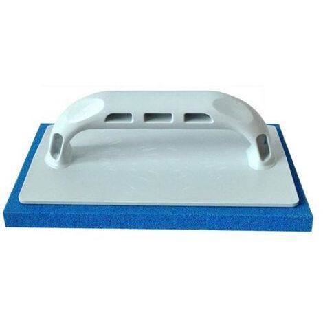 1PZ FRATTAZZO IN GOMMA MANICO IN PLASTICA Col. Blu (a grana fine) cm. 10x24