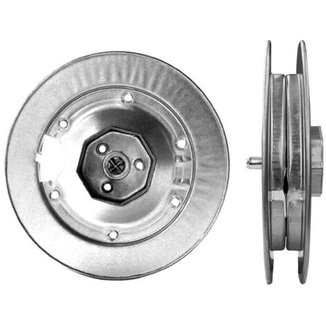Puleggia per avvolgibili ottagono rullo ferro liscio, diametro 22 cm