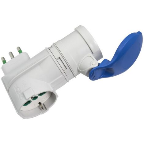 Cartrend Explorer Adattatore CEE Angolare 230V 16A IP44 1,5m Per Camper E Caravan, Cavo In Gomma H07RN-F 3G2.5