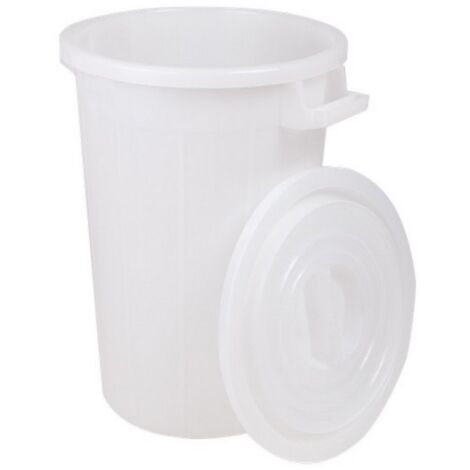 1PZ BIDONE PER IMMONDIZIA SOVRAPPONIBILE Col. Bianco lt.100 (h. cm. 66)