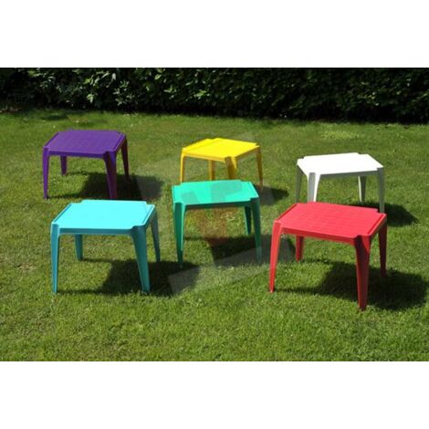 Tavolo Per Bambini PROGARDEN - Colore Blu, Plastica Robusta E Impilabile - Foto 5