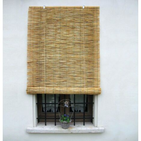 1PZ ARELLE STUOIA IN CANNICCIO NATURALE CON CARRUCOLA cm. 100x260 h (1/2)
