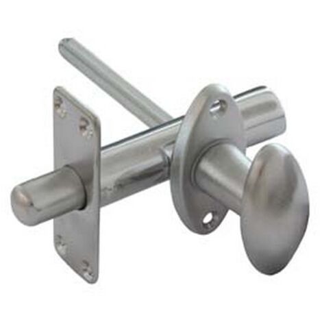 1PZ CATENACCIO A CREMAGLIERA DA INFILARE IN OTTONE CROMO SATINATO - mm.17x80