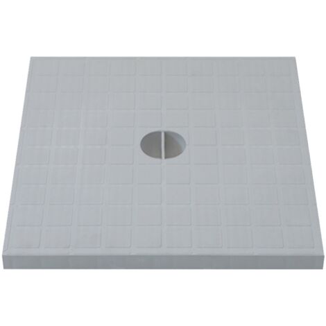 Pozzetto Monolitico In PP 40x40 Cm Con Chiusino, Colore Argento, Made In Italy