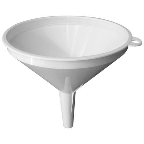 1PZ IMBUTO IN PLASTICA PER TRAVASO BIANCO  Ï cm. 14