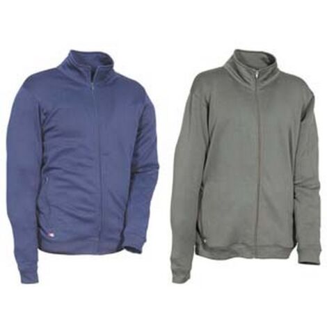 1PZ FELPA CON ZIP COTONE E POLIESTERE - tg.S - navy