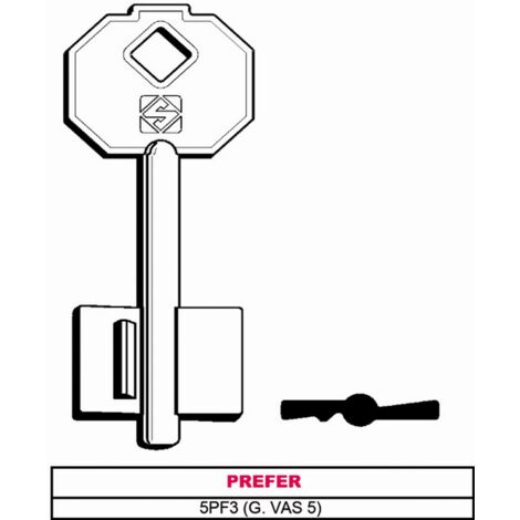 25PZ CHIAVE A DOPPIA MAPPA 5PF3 (G.VAS 5) PREFER