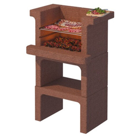 1PZ BARBECUE IN CEMENTO VULCANO CON GRIGLIA cm. 90x58x118 h - Kg. 180