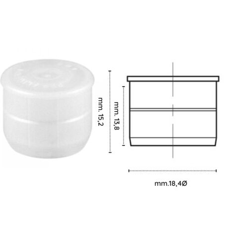 1CF TAPPO IN PLASTICA BIDUL NEUTRO PZ.200