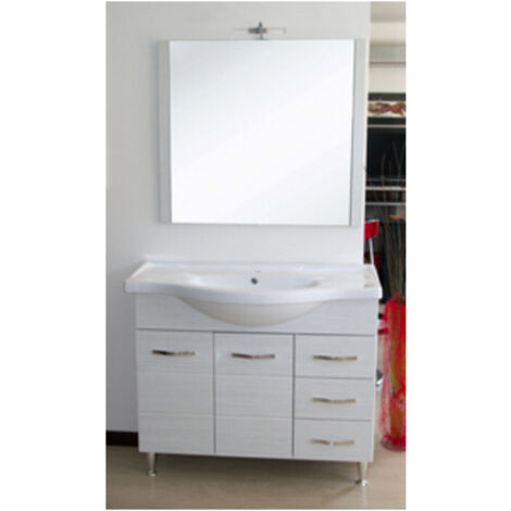 1PZ MOBILE BAGNO ANTONELLA 2 ANTE + 3 CASSETTI 105 BIANCO PORTUNA (1/2)