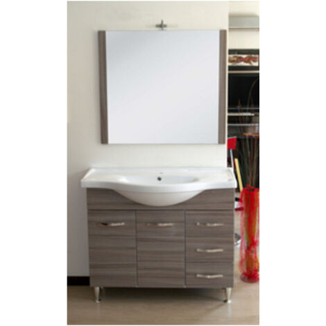 1PZ MOBILE BAGNO ANTONELLA 2 ANTE + 3 CASSETTI 105 PALISSANDRO (1/2)