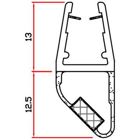 Guarnizione Magnetica Box Doccia in Gomma EC-MAG-3322