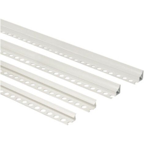 10PZ SGUSCIO PVC ORIZZONTALE BIANCO MM.8 X CM.260