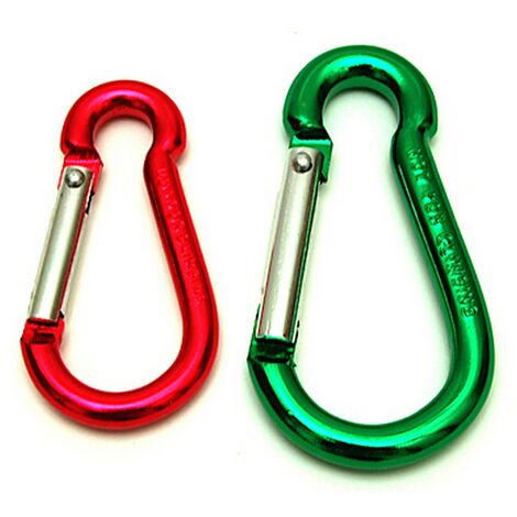 40 Moschettoni In Alluminio - Piccoli, Per Zaino, Tenda, Campeggio, Portachiavi, Carico Fino A 50kg - Foto 3