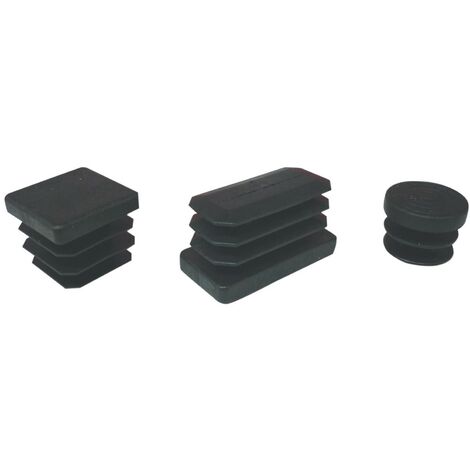 Puntali Alettati Tondi 22 Mm Plastica Nero - 250 Pz (1/2)