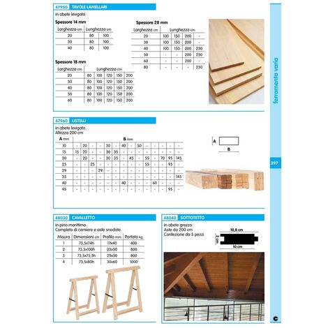 TAVOLA ABETE LAMELLARE CM 2,8X60X200 MM 28X600X2000