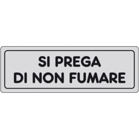 10PZ ETICHETTA ADESIVA 150X50 SI PREGA DI NON FUMARE (1/2)