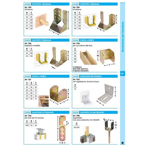 10PZ SUPPORTO INTERNOUACCIAIO TROPICALIZZATO ART. 758 MM. 80