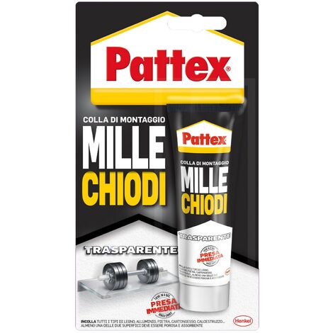 12PZ PATTEX MILLECHIODI TRASPARENTE BLISTER GR 40