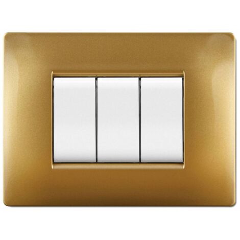 1PZ PLACCA LIFE Q MODELLO LIVING SABBIA ORO 4 POSTI