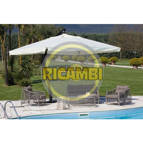 1PZ STECCA X OMBRELLONE DECENTRATO IN ALLUMINIO NERO MM.20X30 CM.152,5