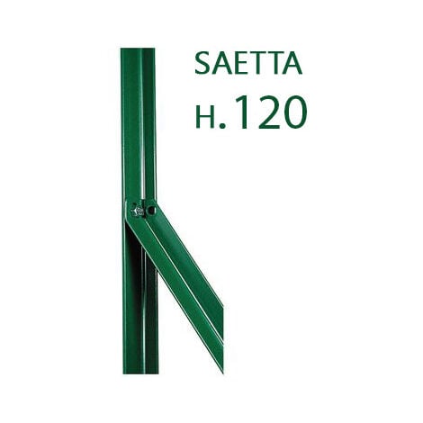 SAETTA A L ALTEZZA 120 CM VERDE PLASTIFICATA PER SOSTEGNO PALETTI PER  RECINZIONE