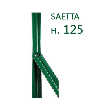 Saetta a L PLASTIFICATO per PALETTI a T recinzioni GIARDINO 25x25x3 H 150