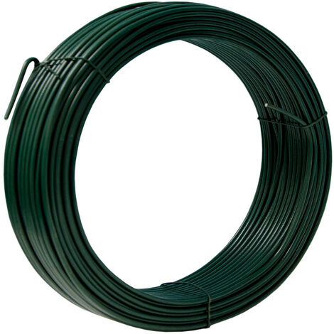 VERDELOOK Matassa Plast Filo Di Ferro Plastificato – Ø 2,4 Mm X 20 M, Verde, Per Giardinaggio E Legature - 2