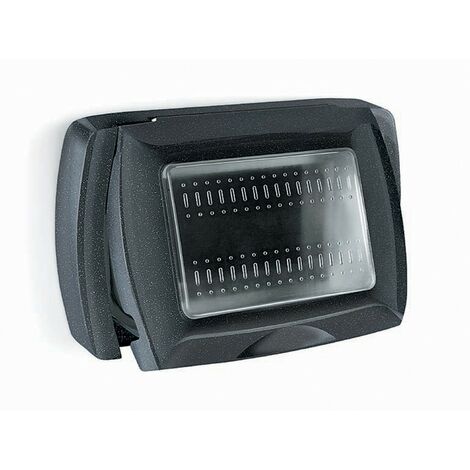 1PZ PLACCA LIFE X ESTERNO IP55 NERA 3 POSTI (1/2)