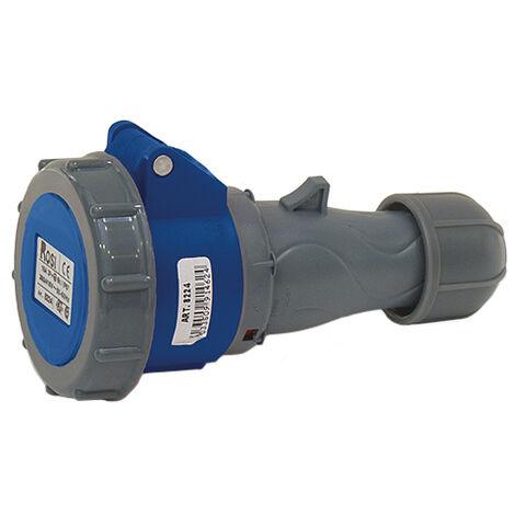 Mennekes 1720 Presa A Parete Interna, 16A 230V, IP44, Blu, Con Morsetti A Molla Senza Viti, 3 Poli